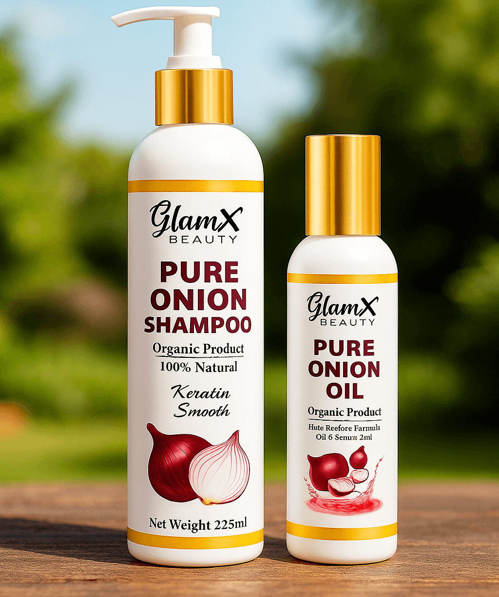 Pure Onion Hair Care Kit – Oil & Shampoo