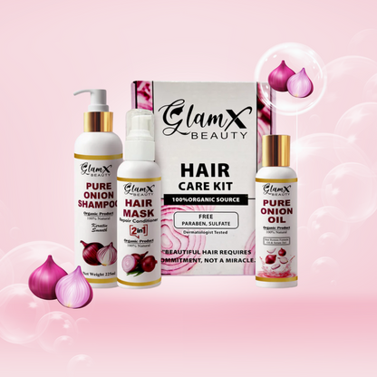 Onion Hair care kit | 3 Products | Glam X Beauty