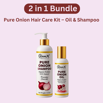 Pure Onion Hair Care Kit – Oil & Shampoo