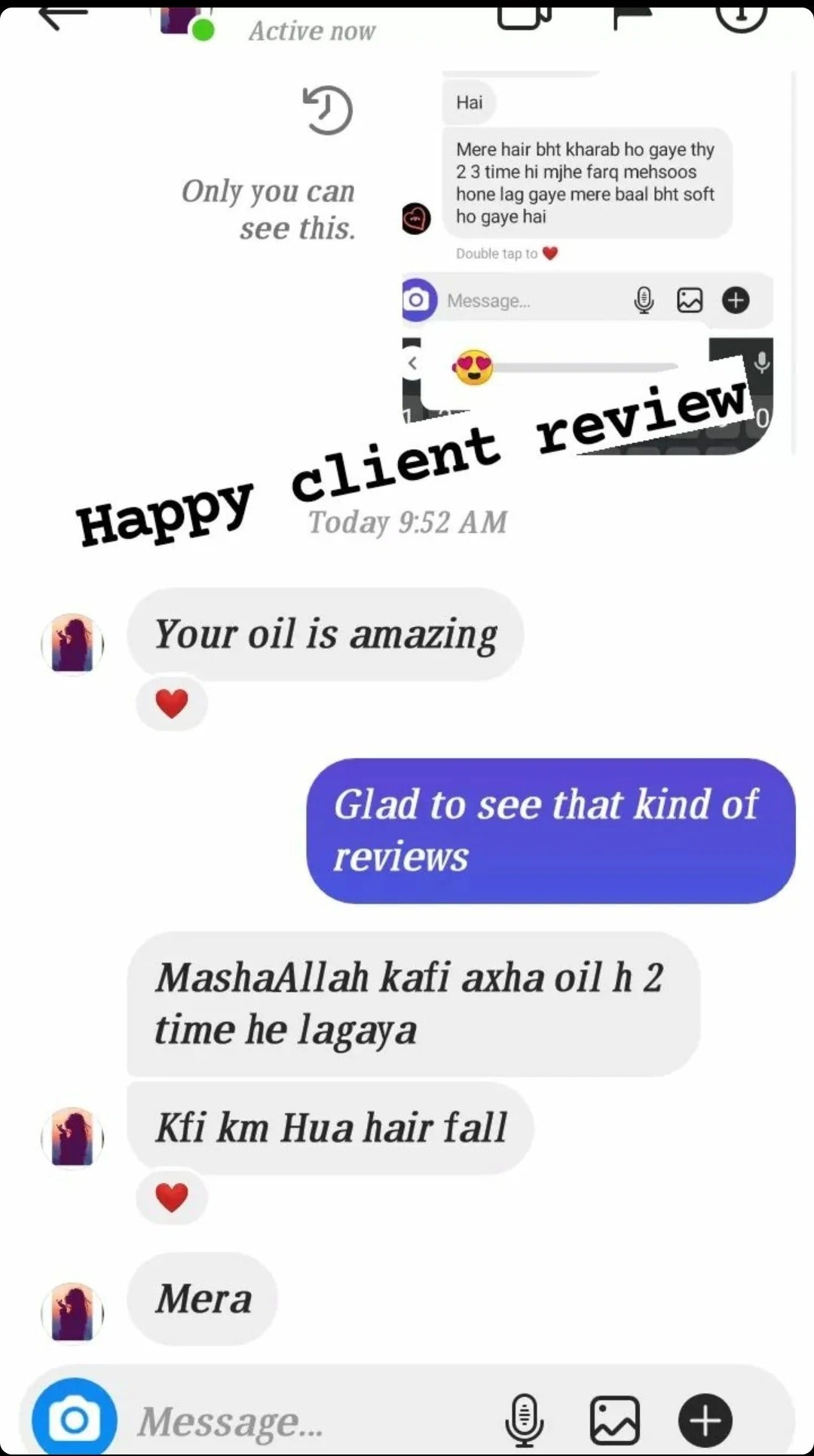 Happy Customer WhatsApp Review
